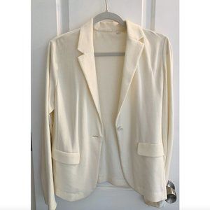 Uniqlo Cream/White Relaxed Blazer